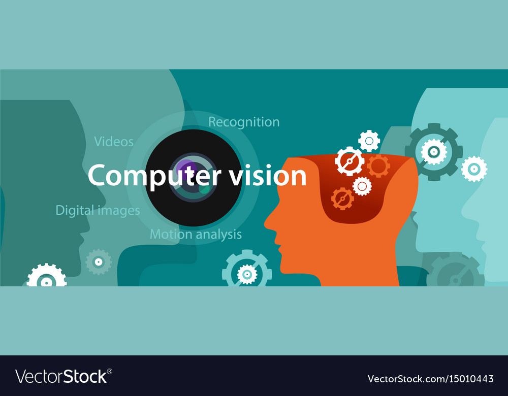 Computer vision technology digital Royalty Free Vector Image