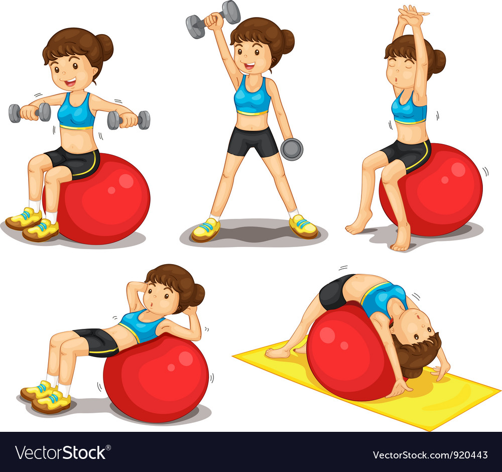 Fitness series Royalty Free Vector Image - VectorStock