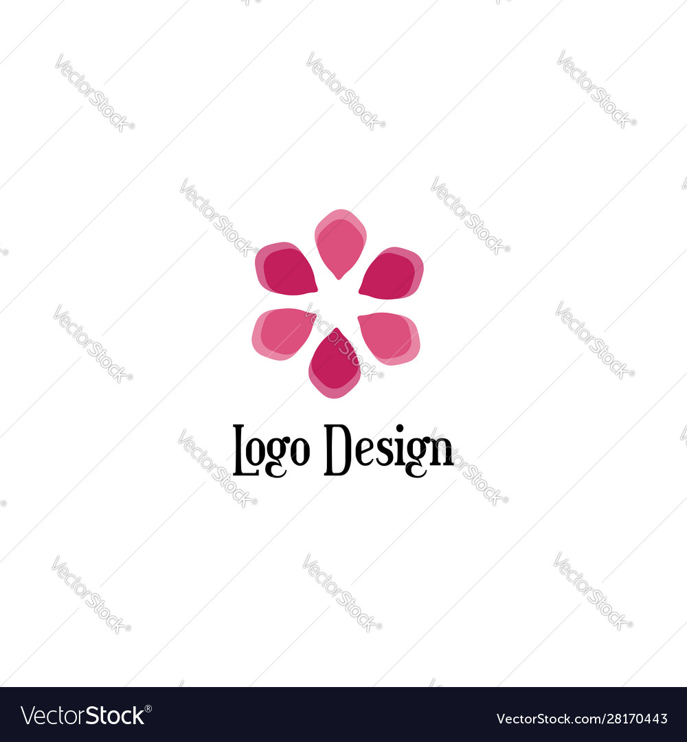 Purple logo design floral icon abstract logo Vector Image