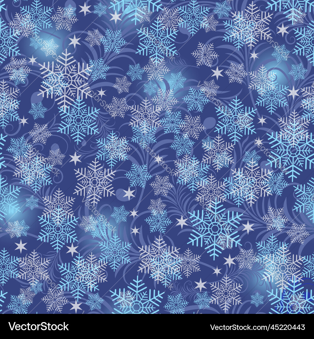 Seamless pattern with snowflakes Royalty Free Vector Image