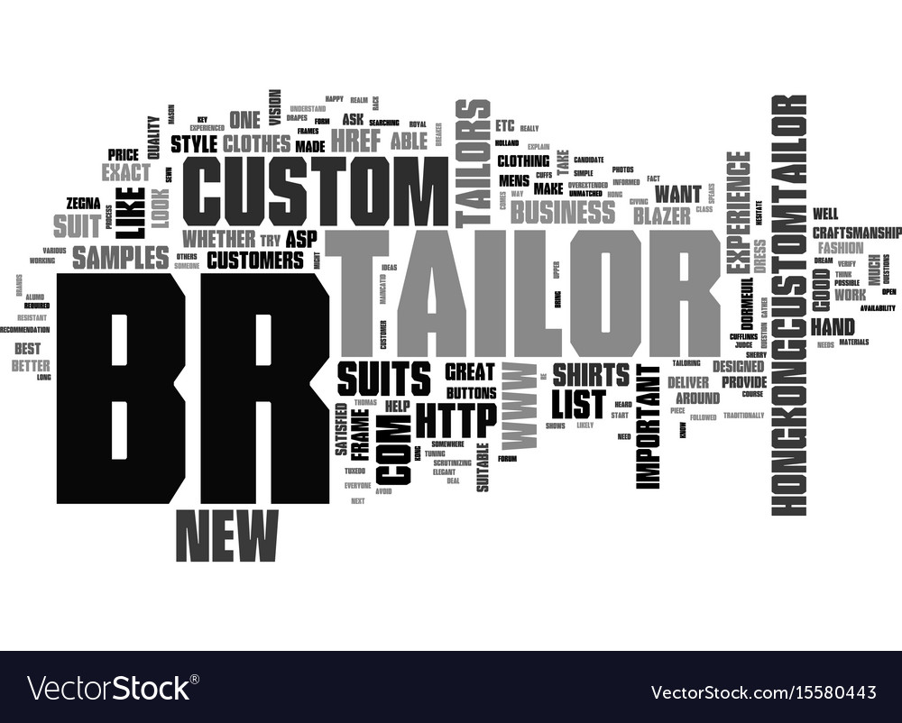What To Look For In Your Tailor Text Word Cloud Vector Image