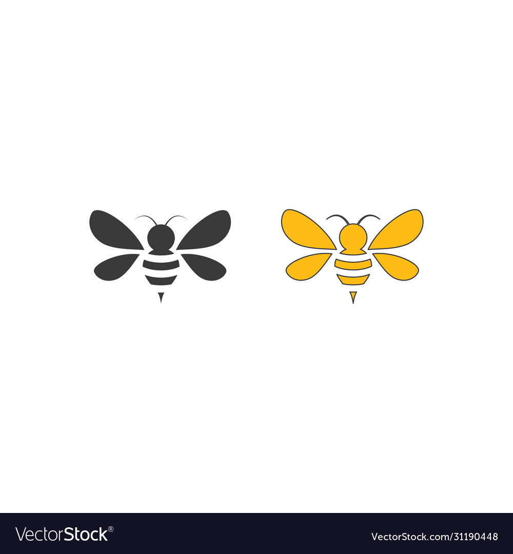 Bee logo Royalty Free Vector Image - VectorStock