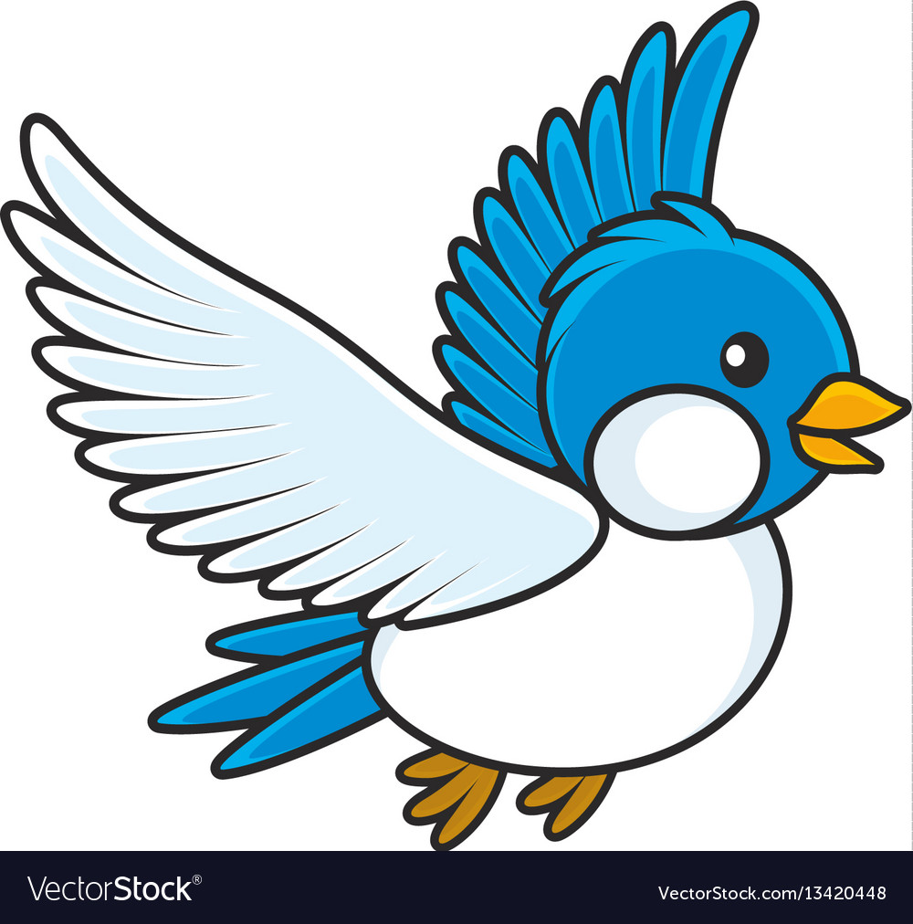 Blue bird Royalty Free Vector Image - VectorStock