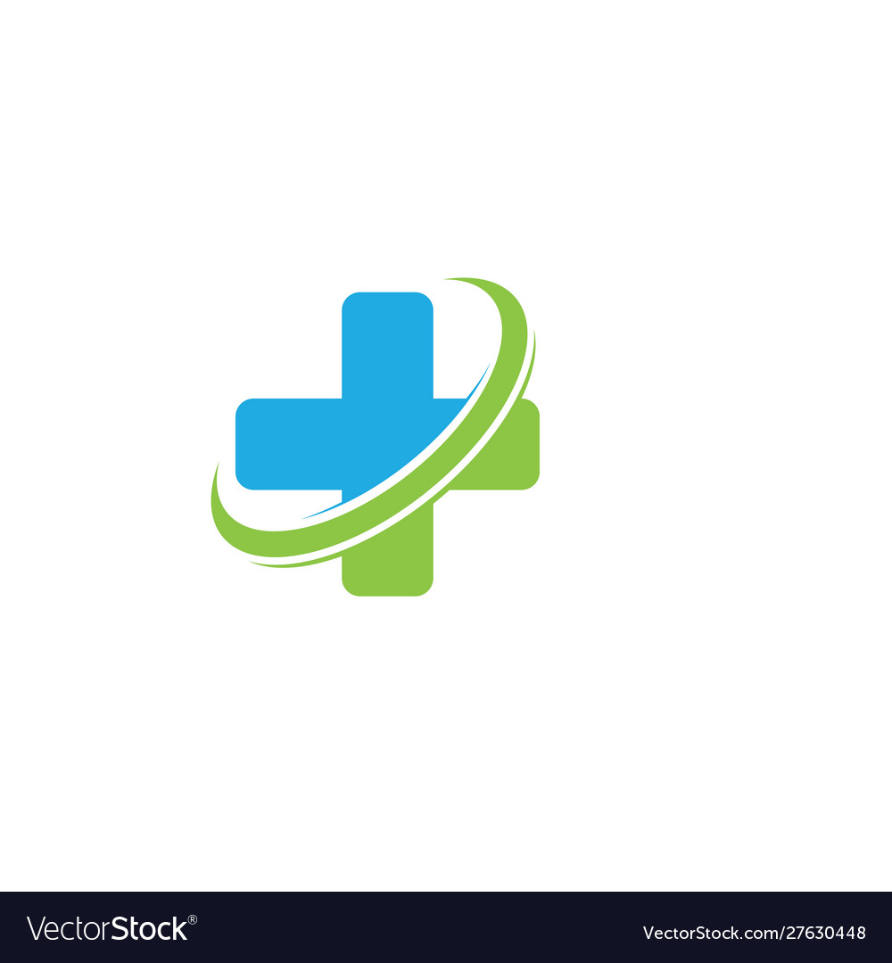 Cross medical logo template Royalty Free Vector Image