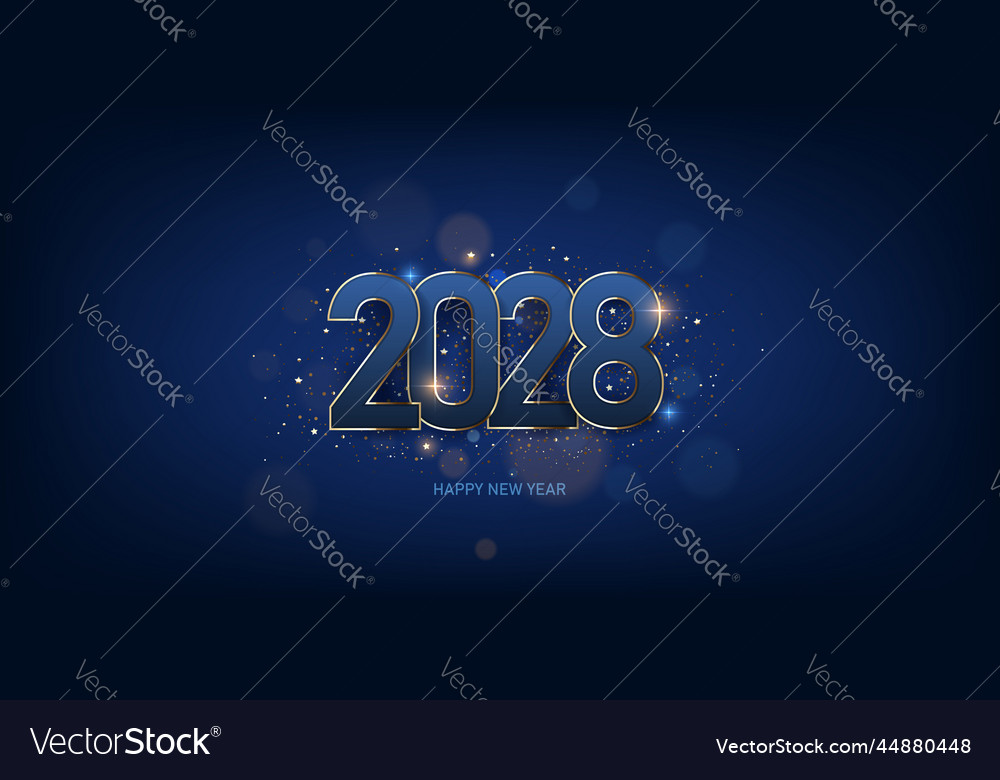 Happy new year 2028 Royalty Free Vector Image - VectorStock