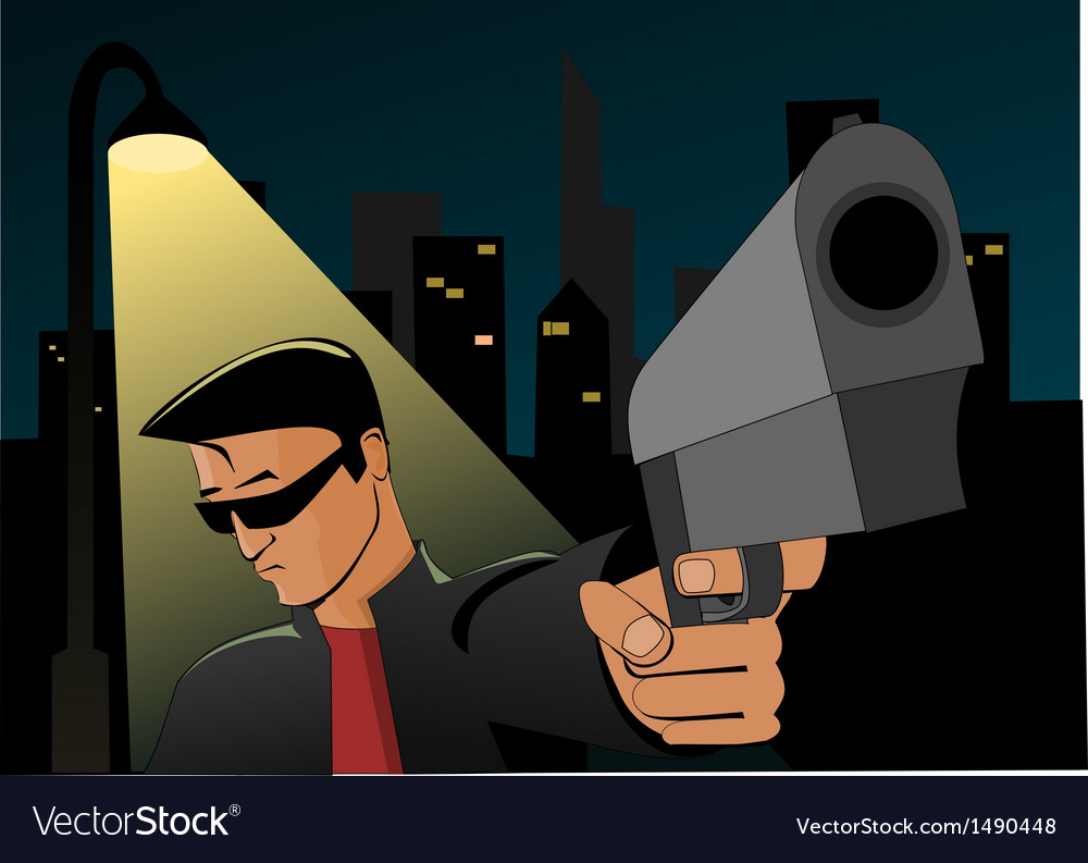 Night Robbery Royalty Free Vector Image Vectorstock