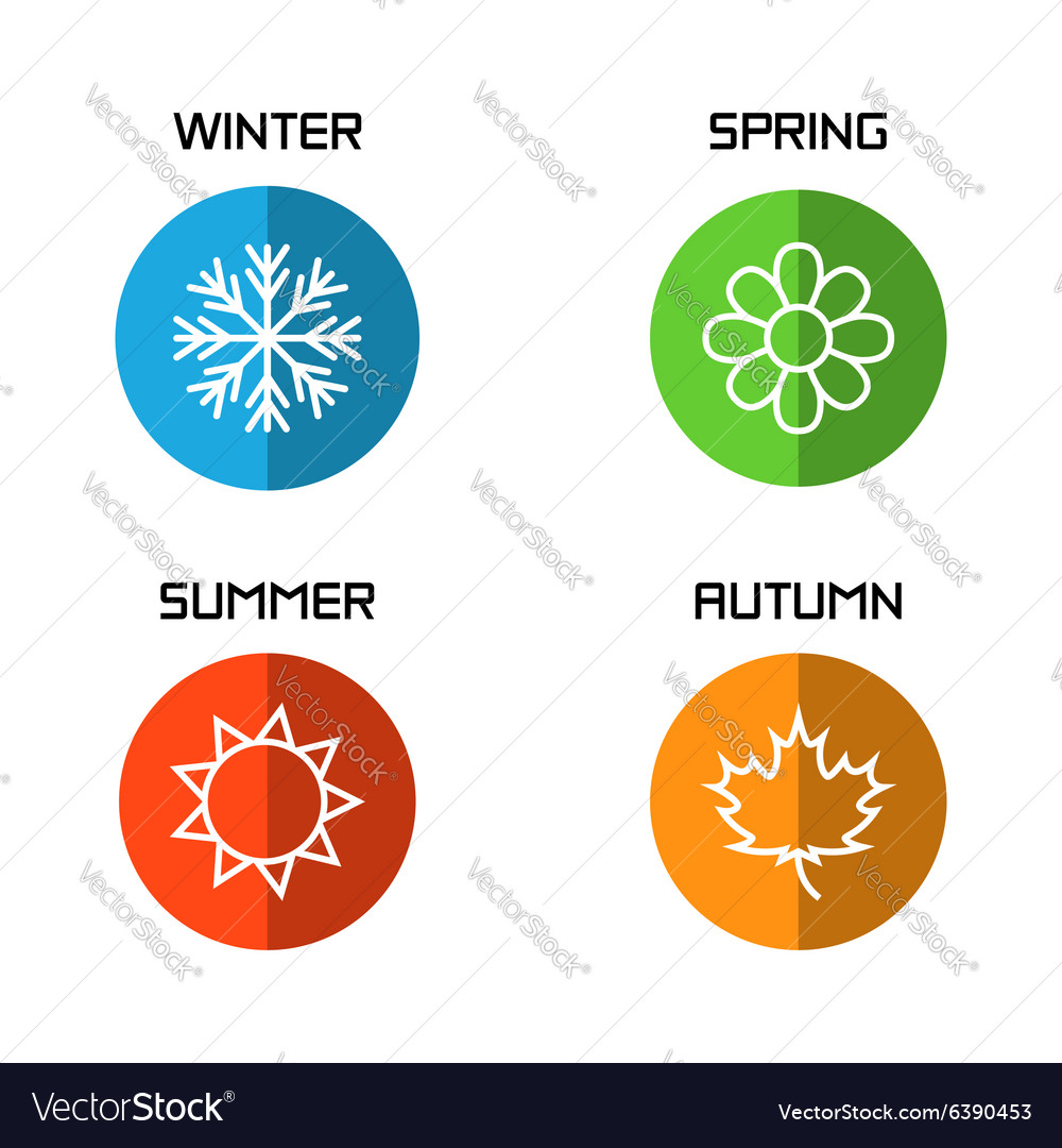 Banners with winter spring summer autumn season Vector Image