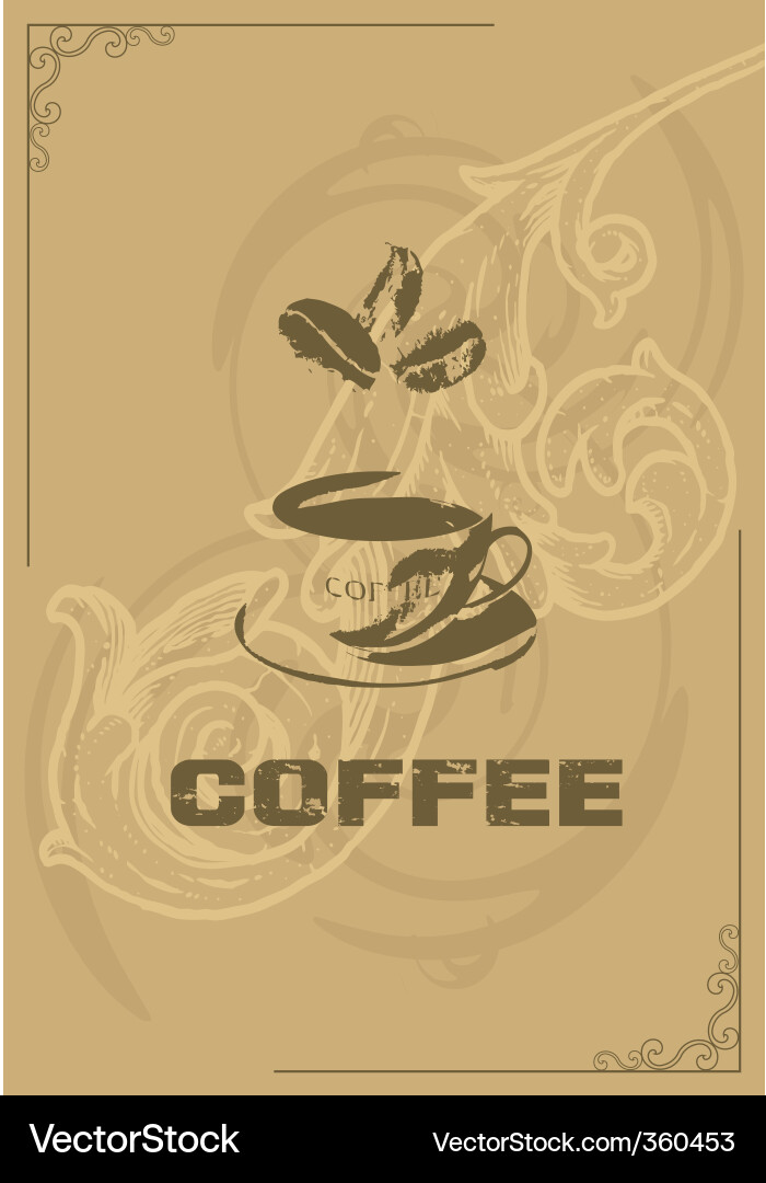 Coffee background Royalty Free Vector Image - VectorStock