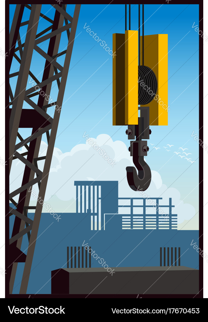Construction crane Royalty Free Vector Image - VectorStock