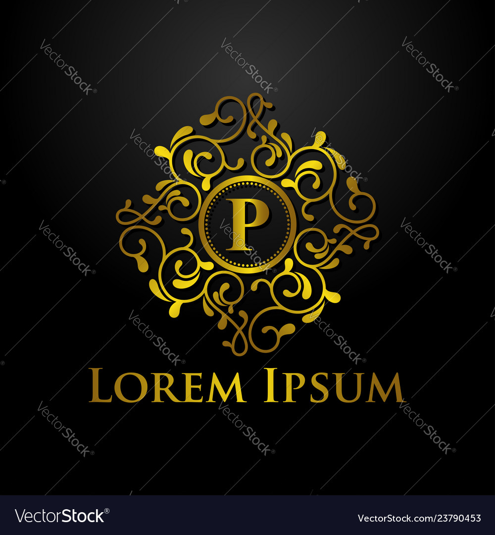 Luxury logo template Royalty Free Vector Image