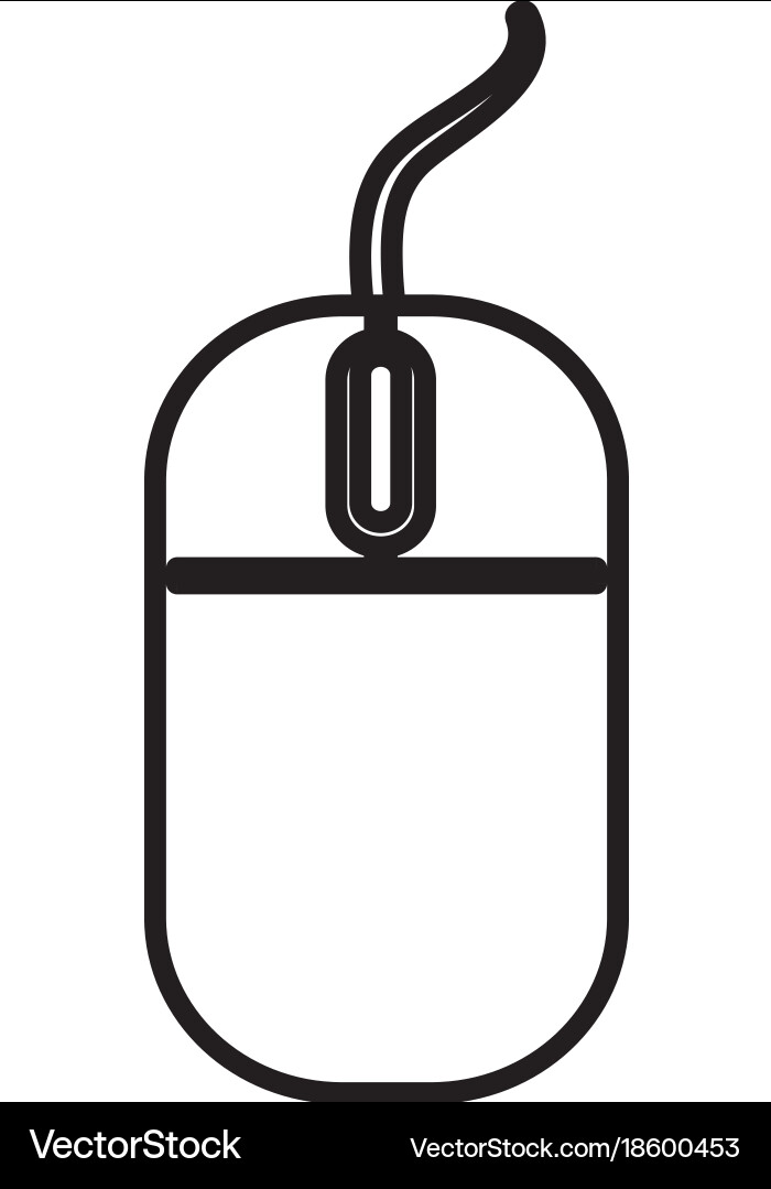 Pc mouse device Royalty Free Vector Image - VectorStock