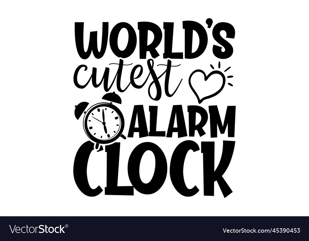 Worlds cutest alarm clock Royalty Free Vector Image