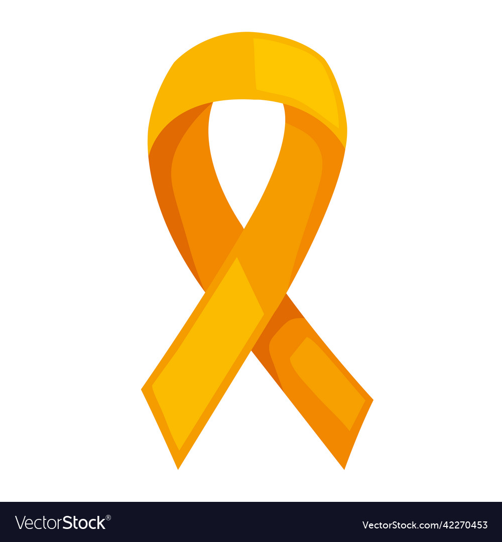 Yellow maio laranja ribbon campaig Royalty Free Vector Image