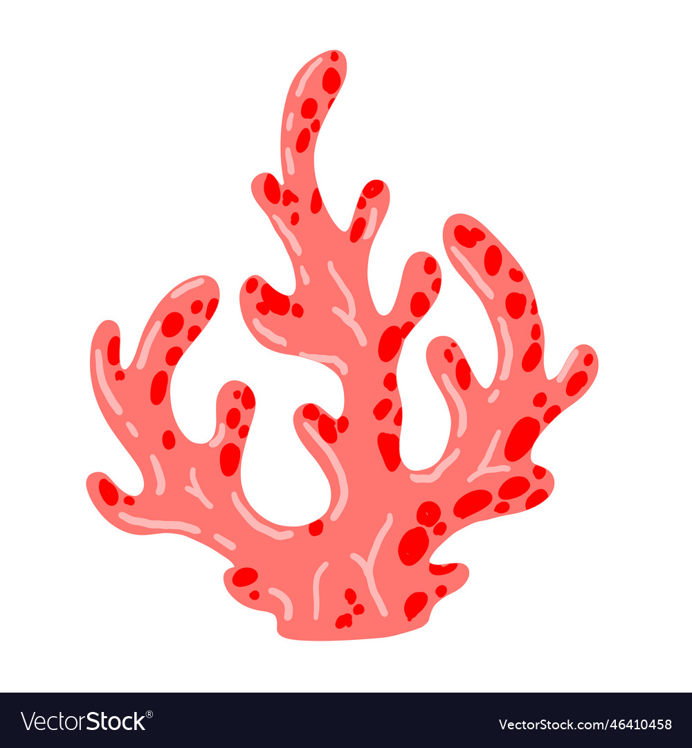 Coral reef underwater plants Royalty Free Vector Image