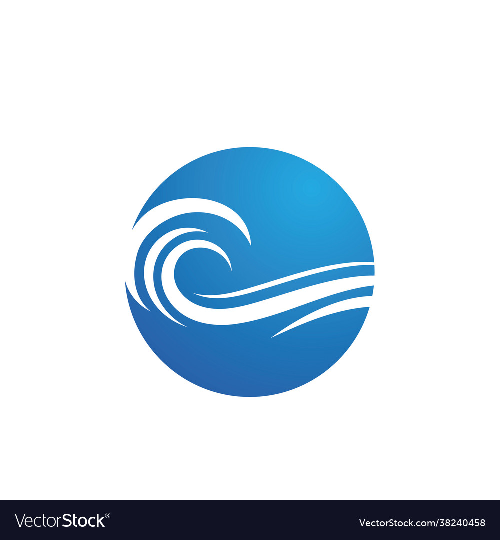 Water wave icon Royalty Free Vector Image - VectorStock