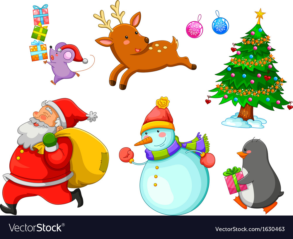 Christmas Cartoons Royalty Free Vector Image - VectorStock