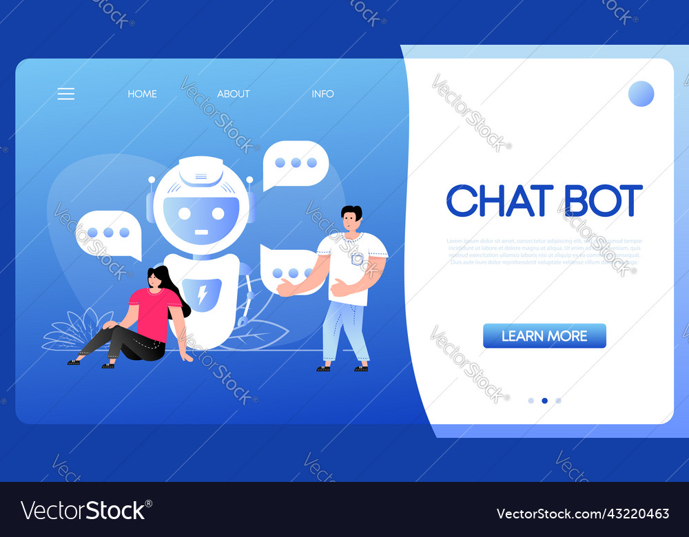 Flat chat bot people for web design ui design Vector Image