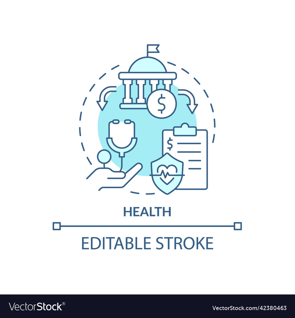 Health turquoise concept icon Royalty Free Vector Image