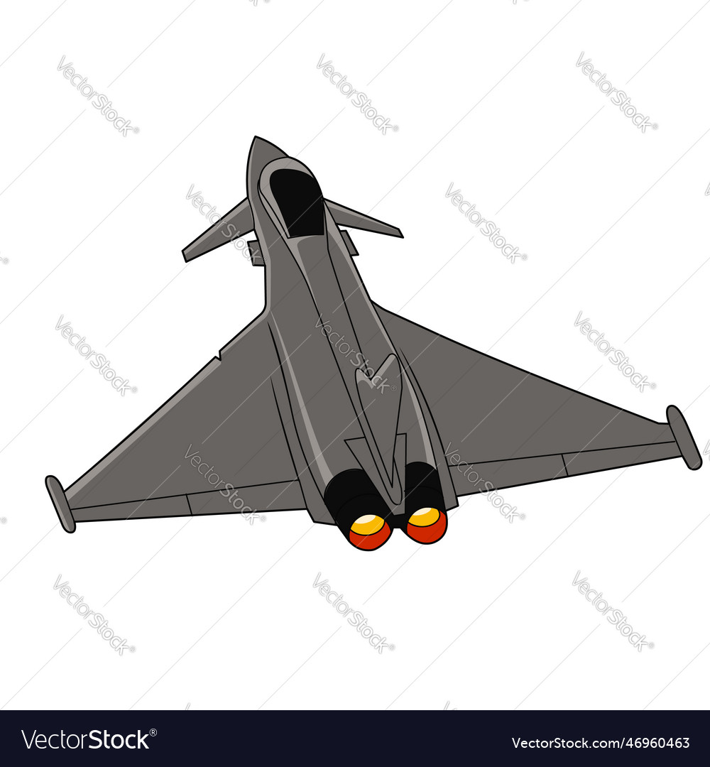 Military aviation jet fighter design Royalty Free Vector