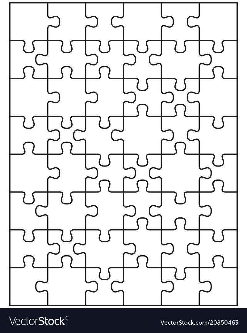 Parts Of White Puzzle Royalty Free Vector Image