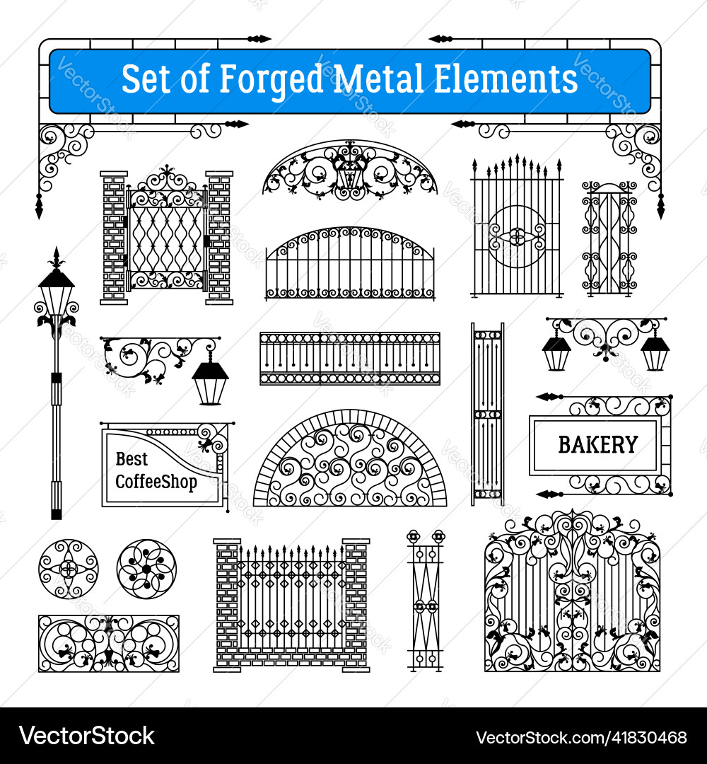 Gate set design black and white pattern Royalty Free Vector