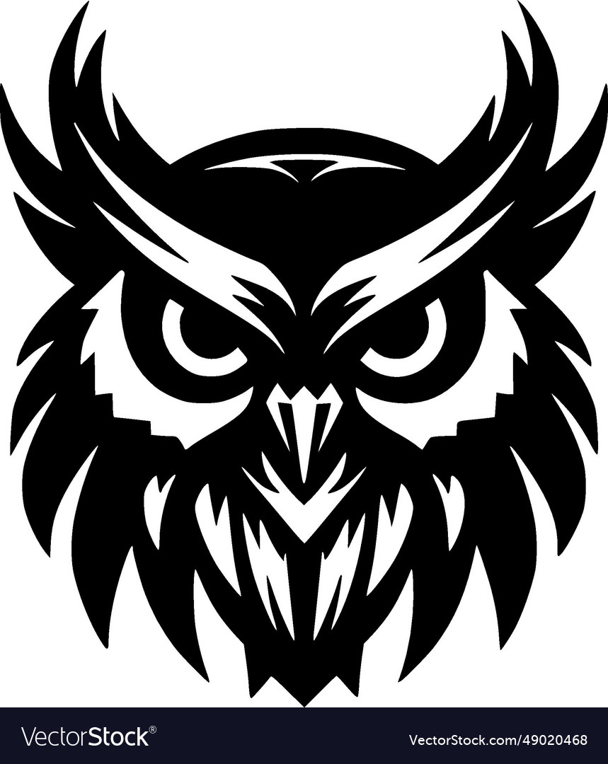 Owl - black and white isolated icon Royalty Free Vector