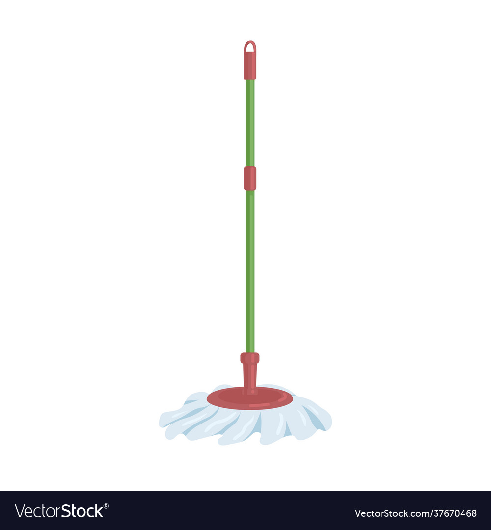 Plastic spin mop with handle stick and round brush