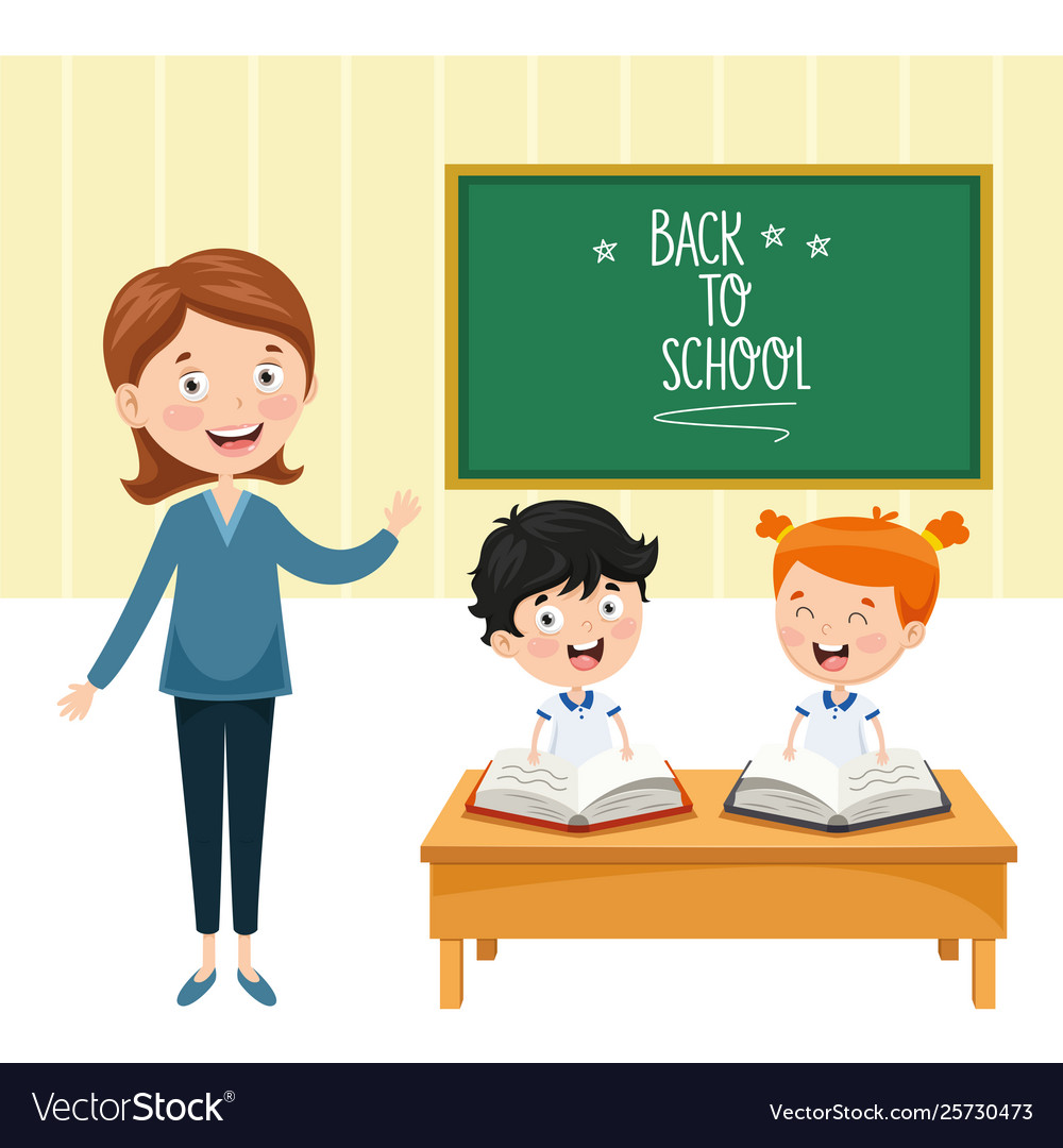 Cartoon students Royalty Free Vector Image - VectorStock