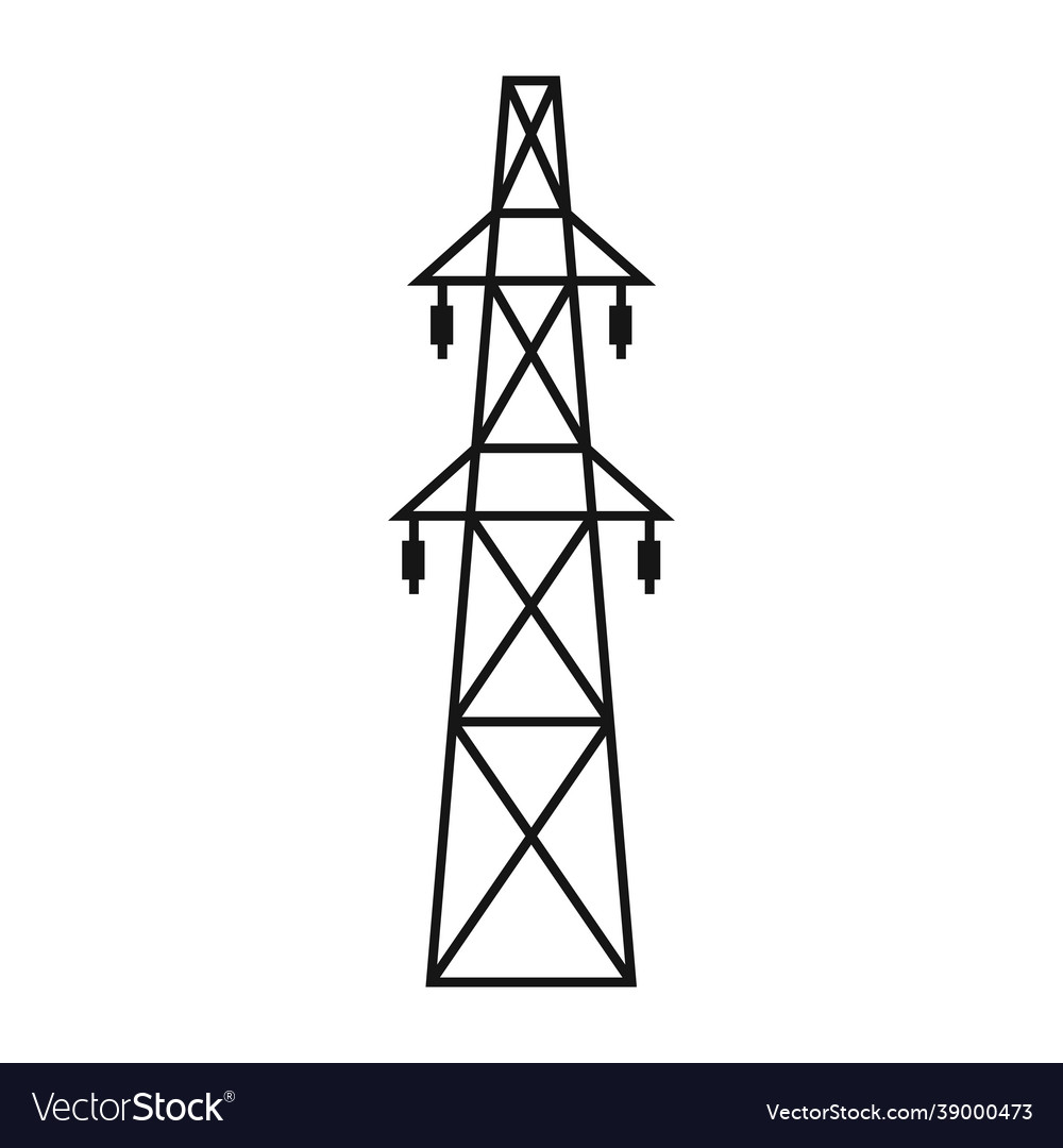 Electric tower Royalty Free Vector Image - VectorStock