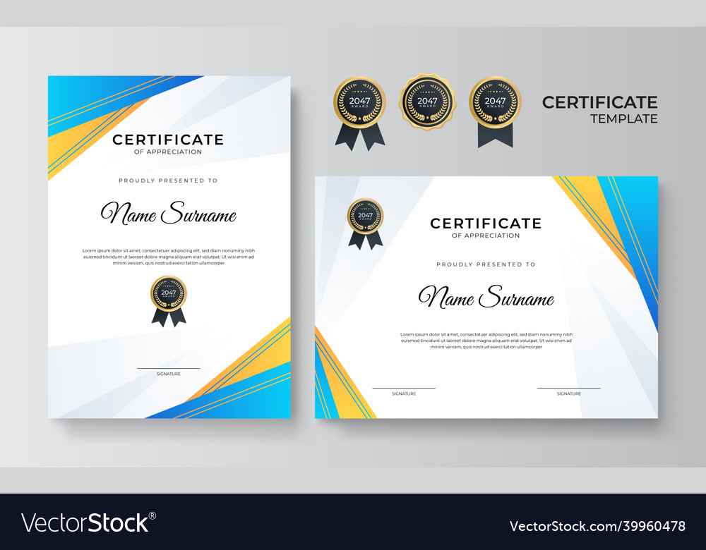 Certificate of appreciation template trendy Vector Image