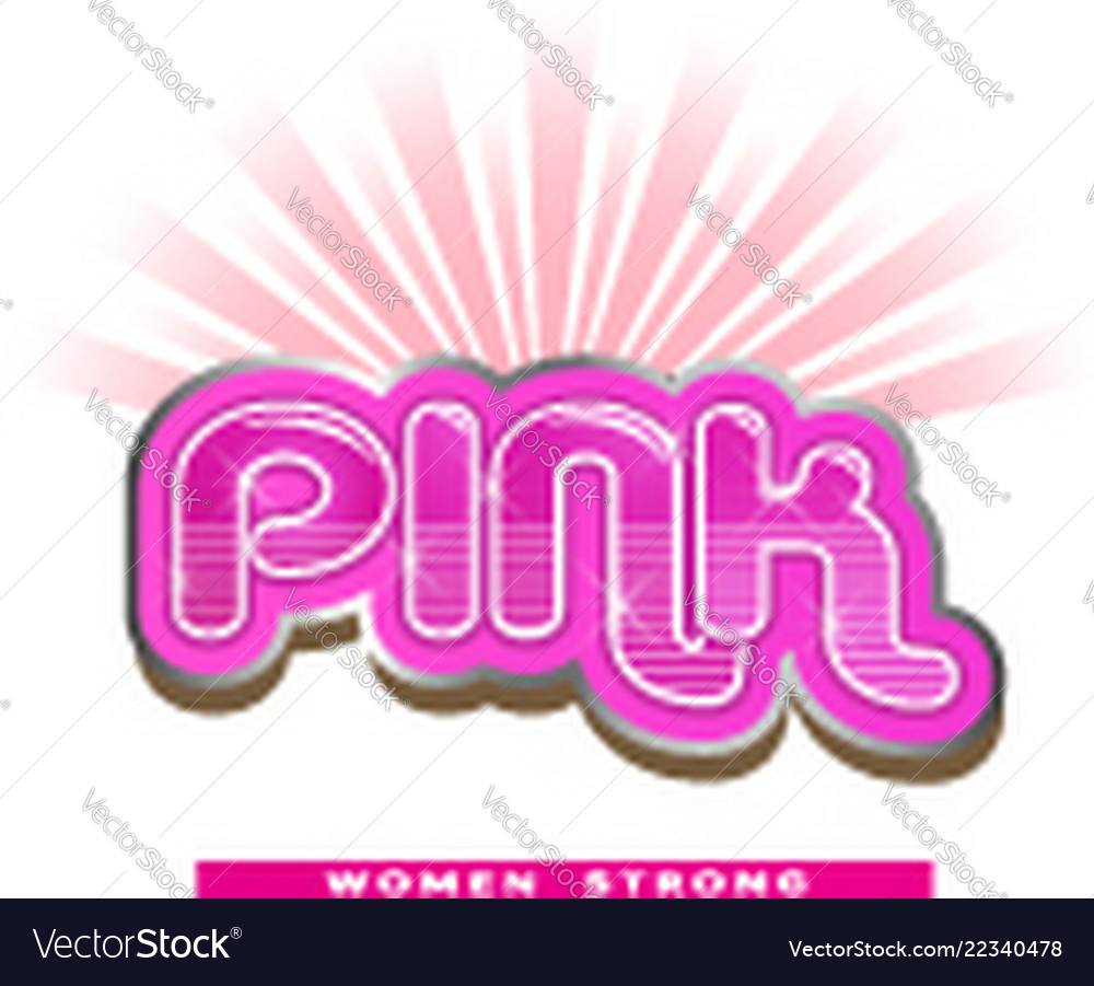 pink word women strong logo pink word free