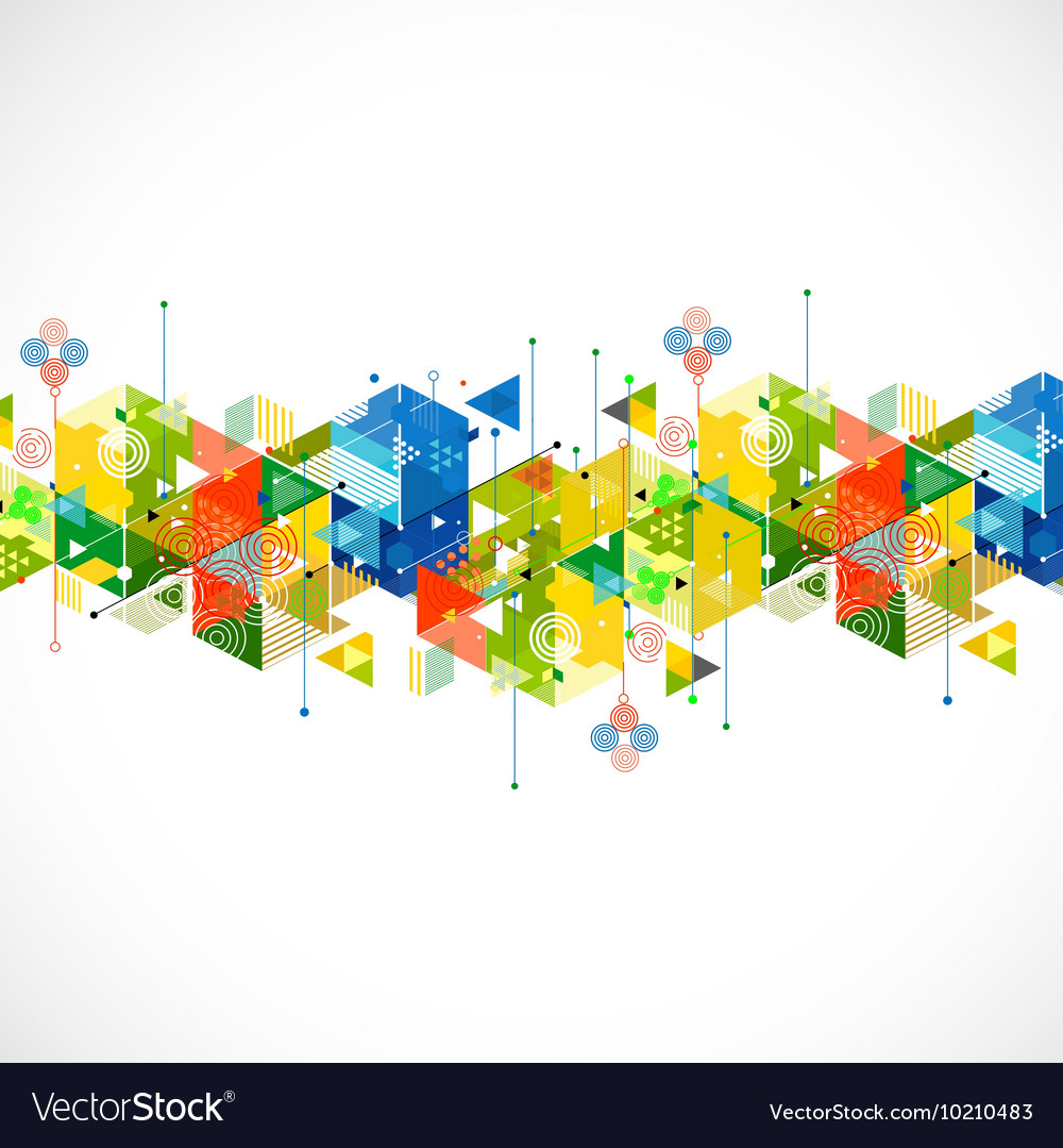 Abstract colorful and creative geometric template Vector Image
