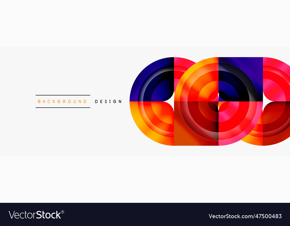Circle abstract background wallpaper banner Vector Image