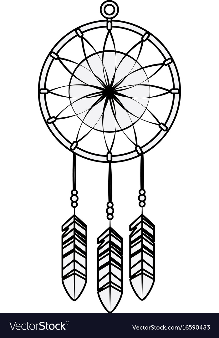 Dream Catcher Icon. Line Style Vector Illustration Stock Vector -  Illustration of catcher, vector: 247654955