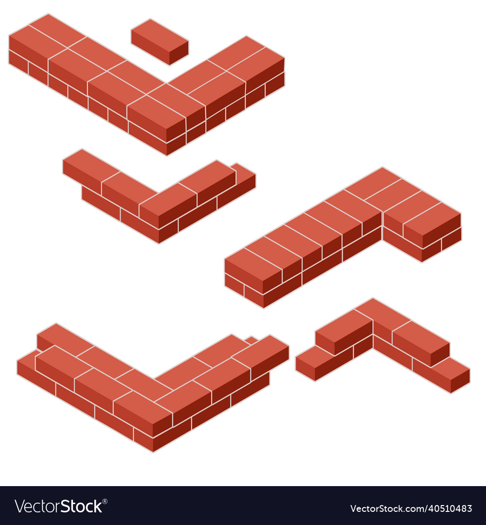 Red brick wall of house Royalty Free Vector Image