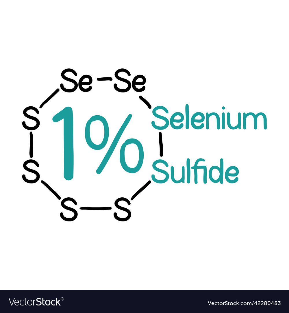 Selenium sulfide ingredient beauty product Vector Image