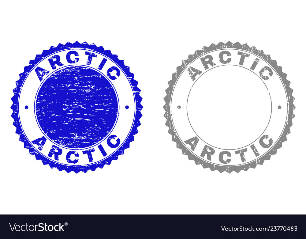 Textured Arctic Scratched Stamp Seals Royalty Free Vector