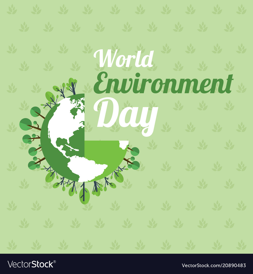 Word environment day poster earth Royalty Free Vector Image