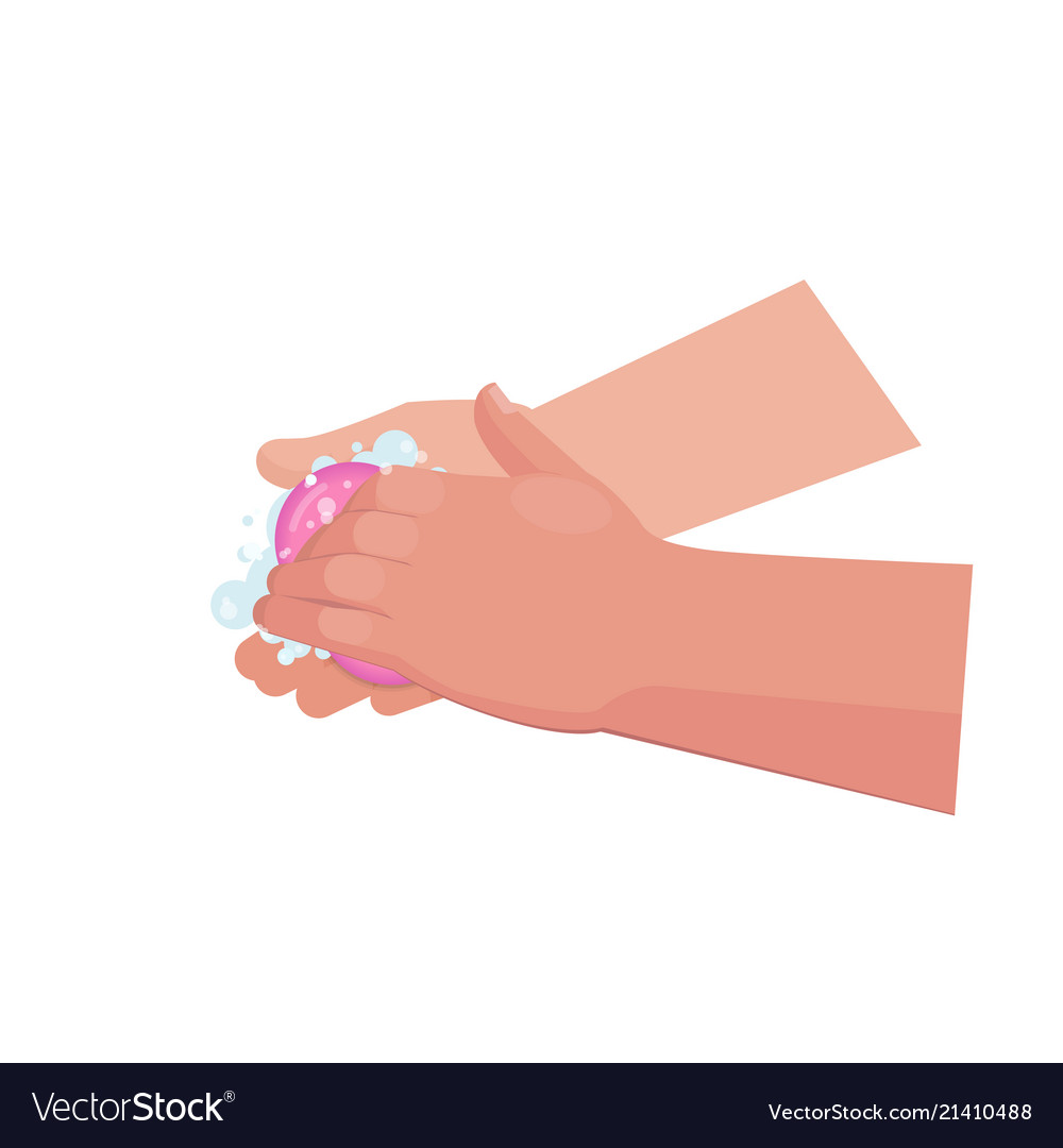 Handwashing With Soap Royalty Free Vector Image Handwashing With Soap Royalty Free Vector Image