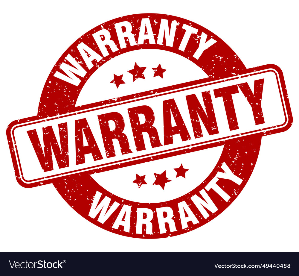 Warranty stamp warranty label round grunge sign Vector Image