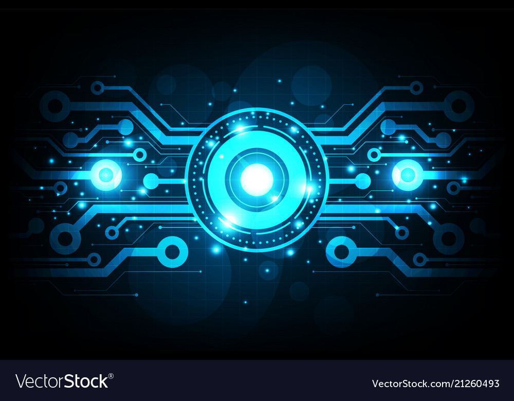 Center of complex electronic circuits Royalty Free Vector