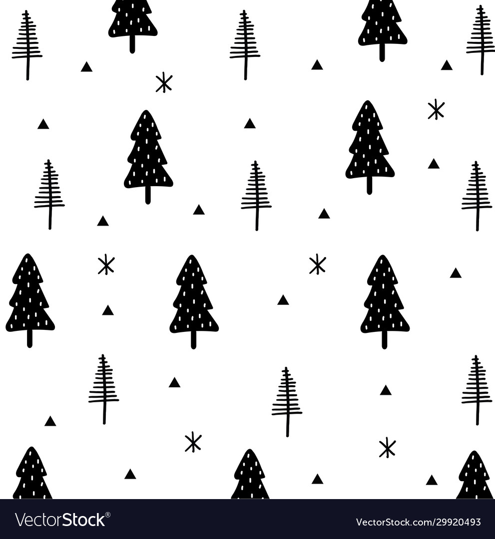 Chishmas Tree Pattern Royalty Free Vector Image