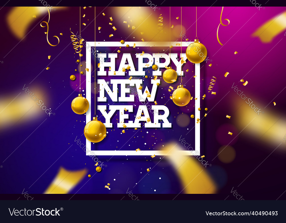 Happy new year 2022 with typography Royalty Free Vector