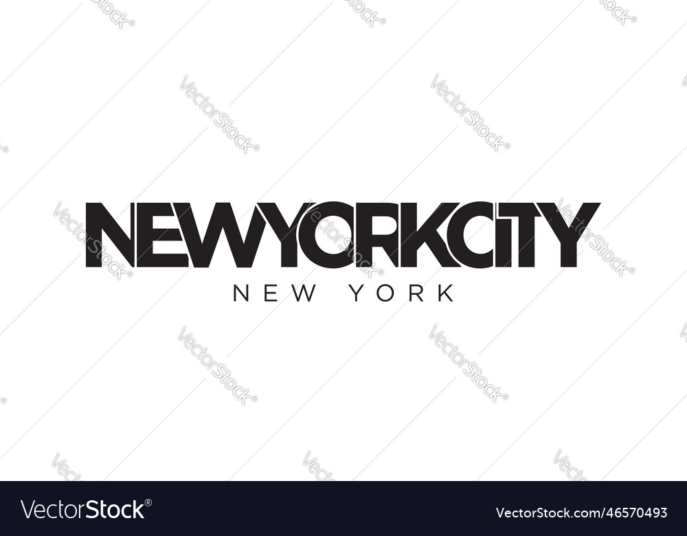 New york usa typography slogan design america Vector Image