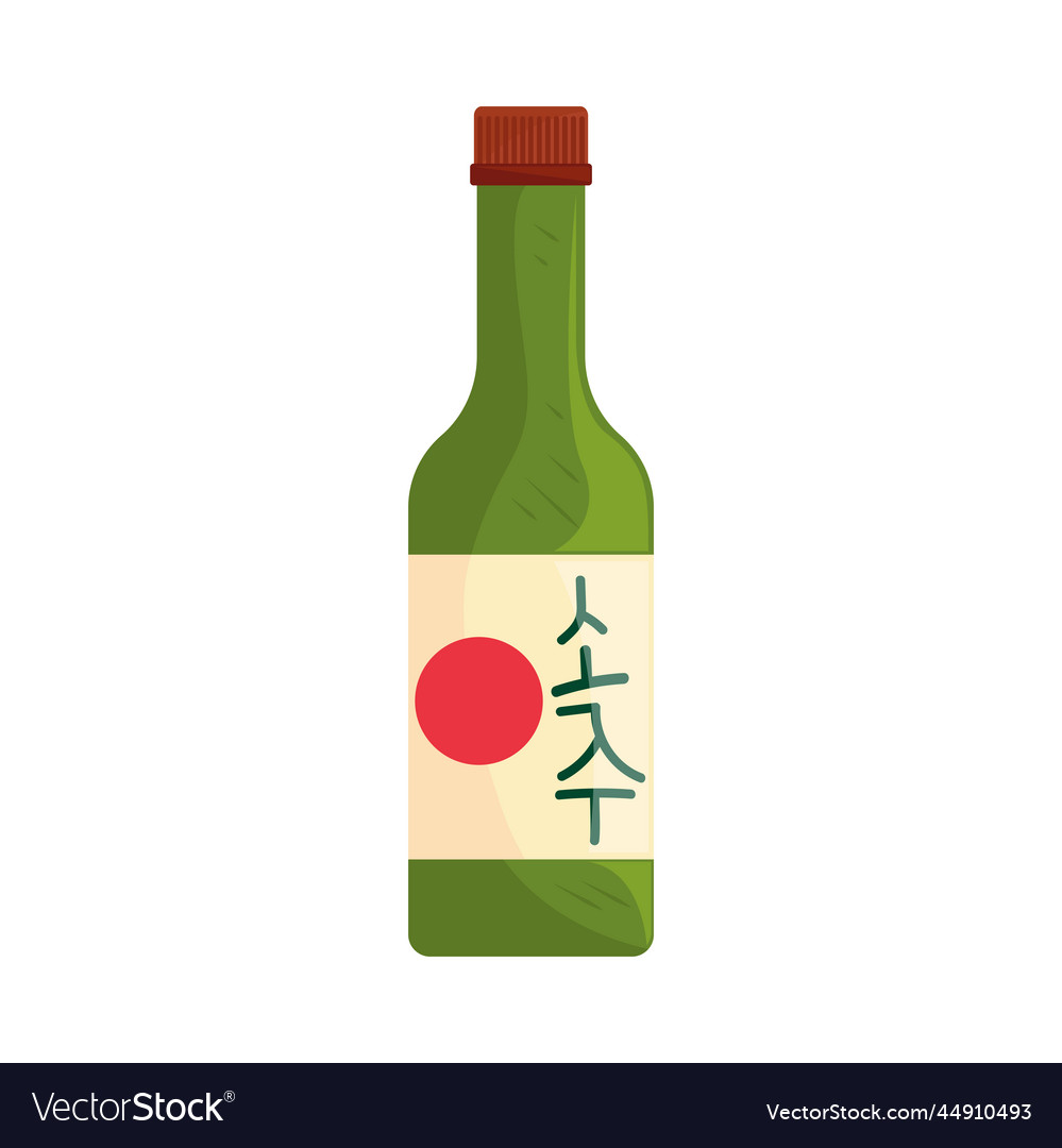 Soju korean drink Royalty Free Vector Image - VectorStock