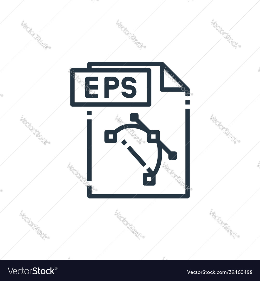 Eps file icon isolated on white background