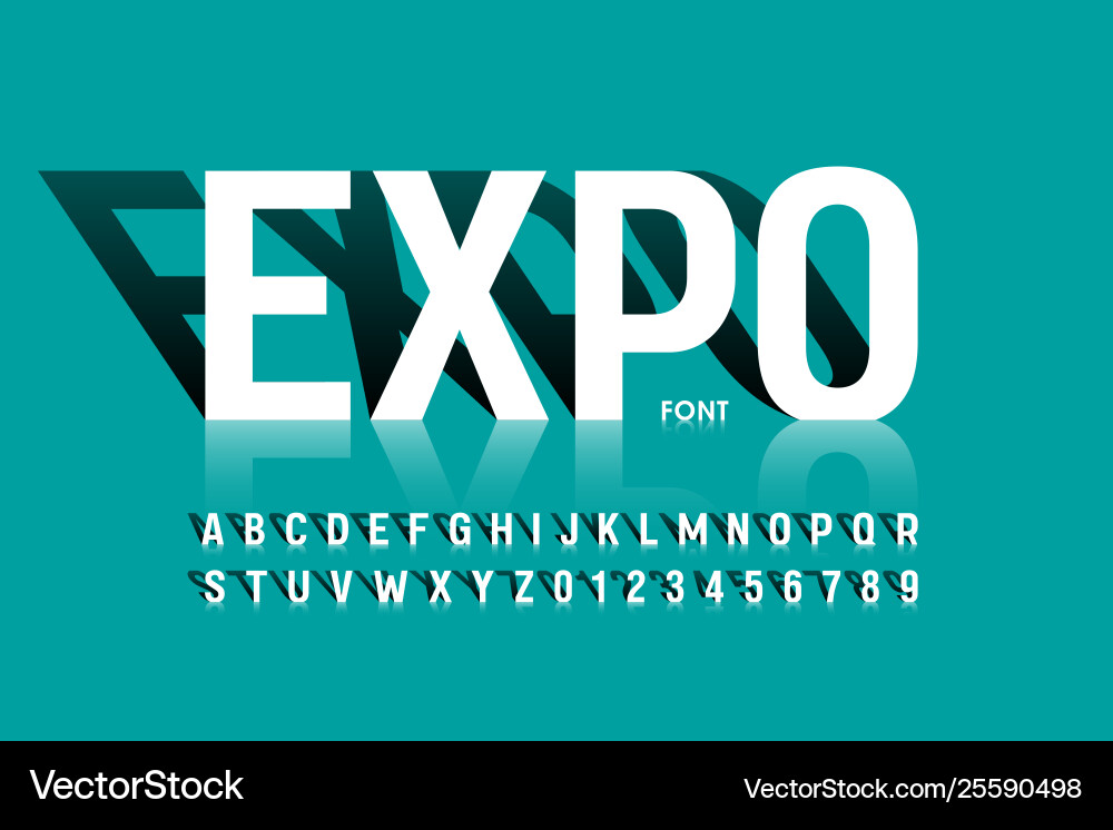 Modern exhibition style font design alphabet Vector Image