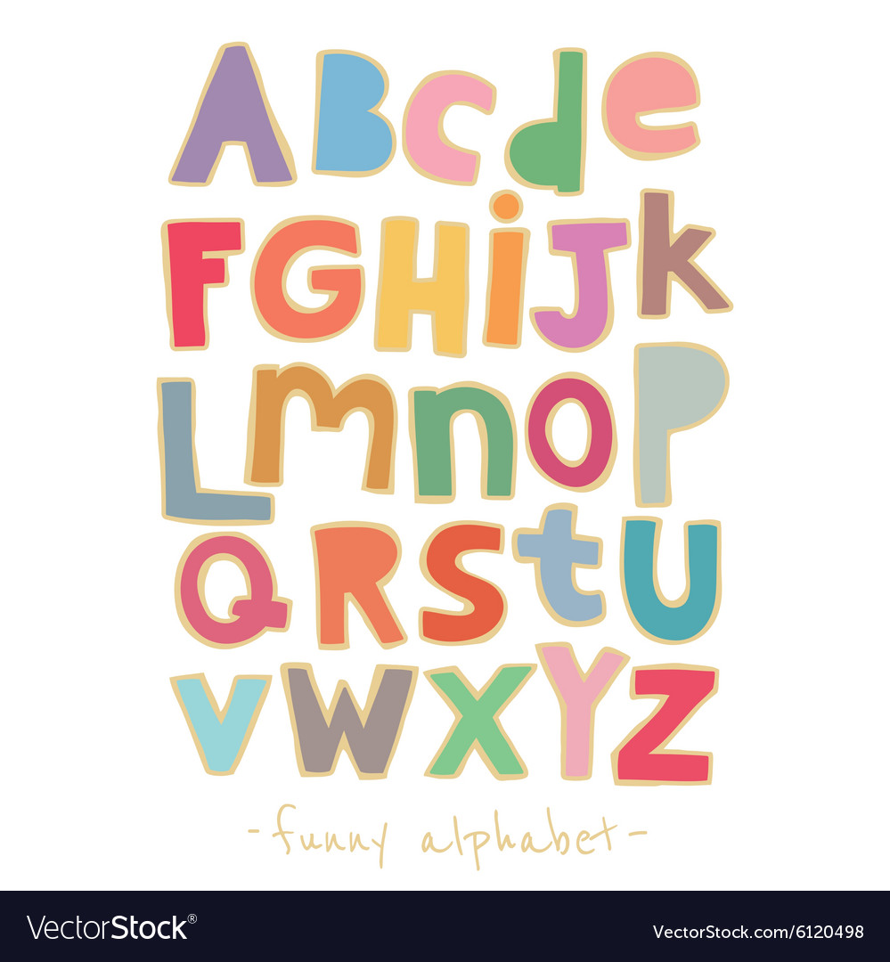 Paper alphabet Royalty Free Vector Image - VectorStock