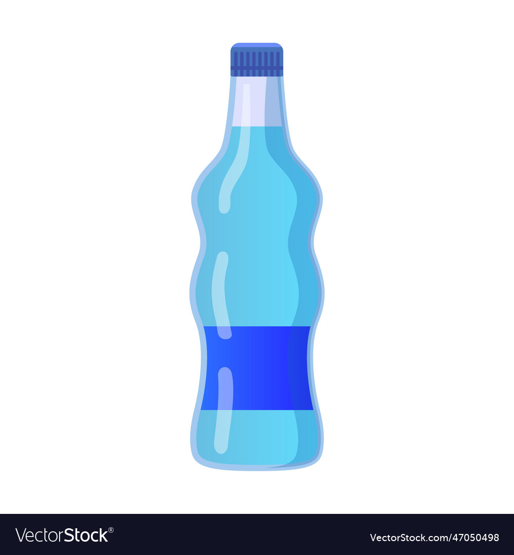 Plastic drinking water bottle full of liquid Vector Image