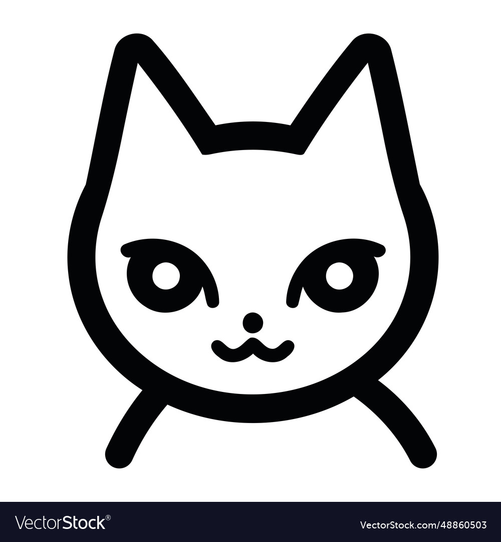 Cute cat icon Royalty Free Vector Image - VectorStock